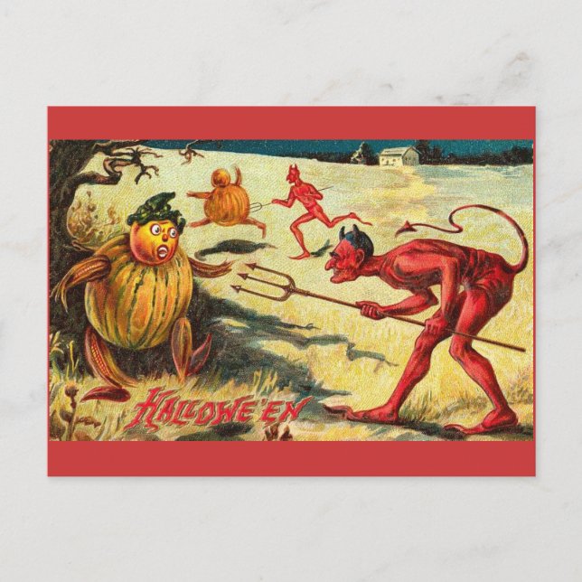 Red Devil Vintag Postkarte (Vorderseite)