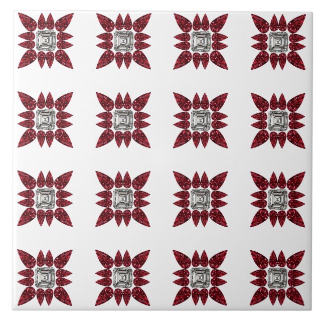 Red Diamond Art Fliese (Vorderseite)