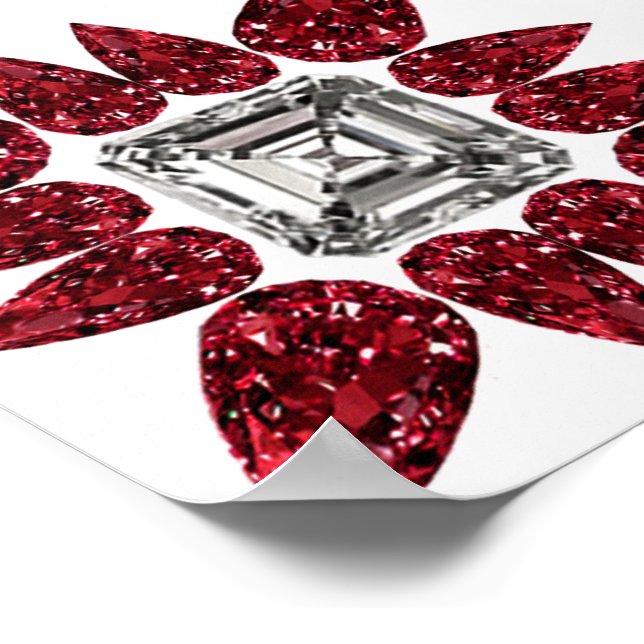 Red Diamond Art Poster (Ecke)