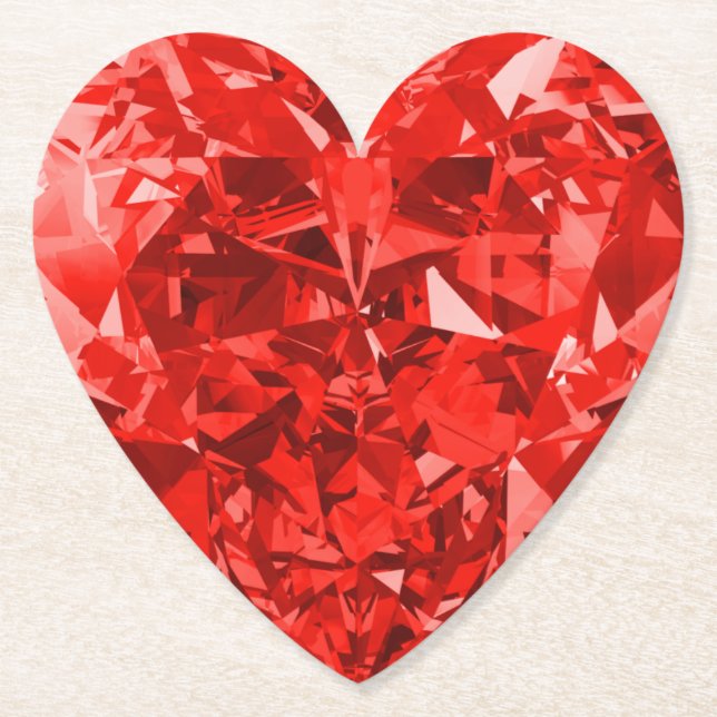 Red Diamond Paper Untersetzer (Vorderseite)