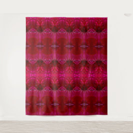 Red Dianthus Ikat 5 Wandteppich
