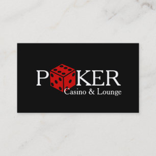 Red Dice Poker Casino Business Card Visitenkarte