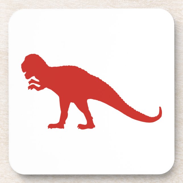 Red Dinosaur Untersetzer (Vorderseite)