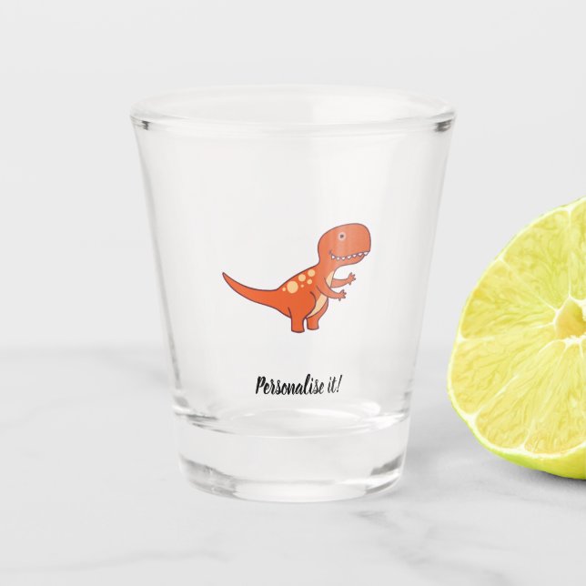 Red Dinosaurier 02/19 Schnapsglas (Vorderseite)