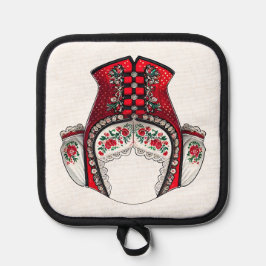 Red Dirndl Top Topflappen