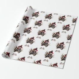 Red Dirt Bike Birthday Wrapping Paper Geschenkpapier