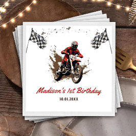 Red Dirt Bike Geburtstagsparty Napkins Serviette