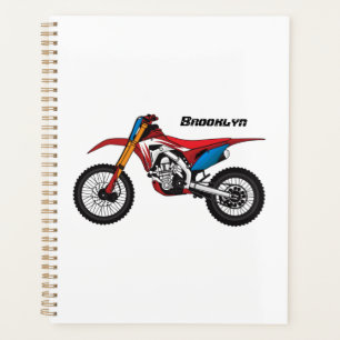 Red dirt bike motorcycle