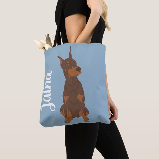 Red Doberman Pinscher Tasche (Von Nahem)