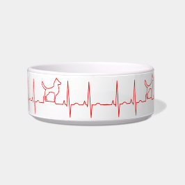 Red Dog Heartbeat Bowl Napf