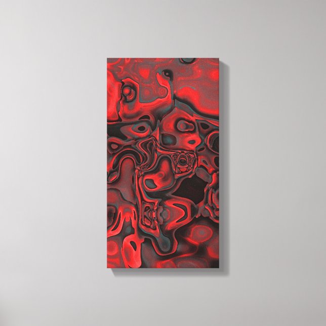 Red Dominant Gemstone Pattern Leinwanddruck (Vorderseite)