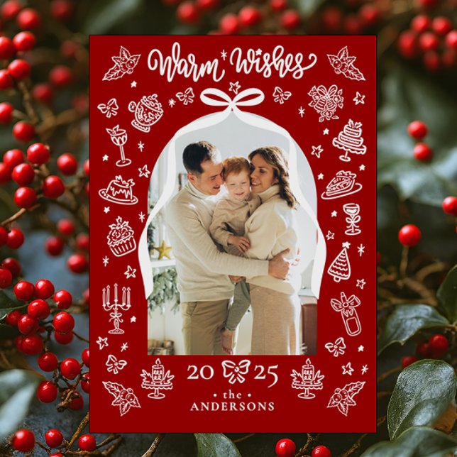 Red Doodle Arch Foto "Warme Wünsche Weihnachten (Von Creator hochgeladen)