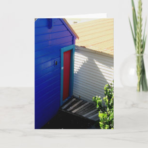 Red Door Blue Greeting Card Karte