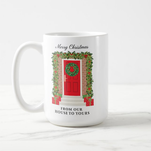 Red Door Garland Wreath House to Yours Kaffeetasse (Links)