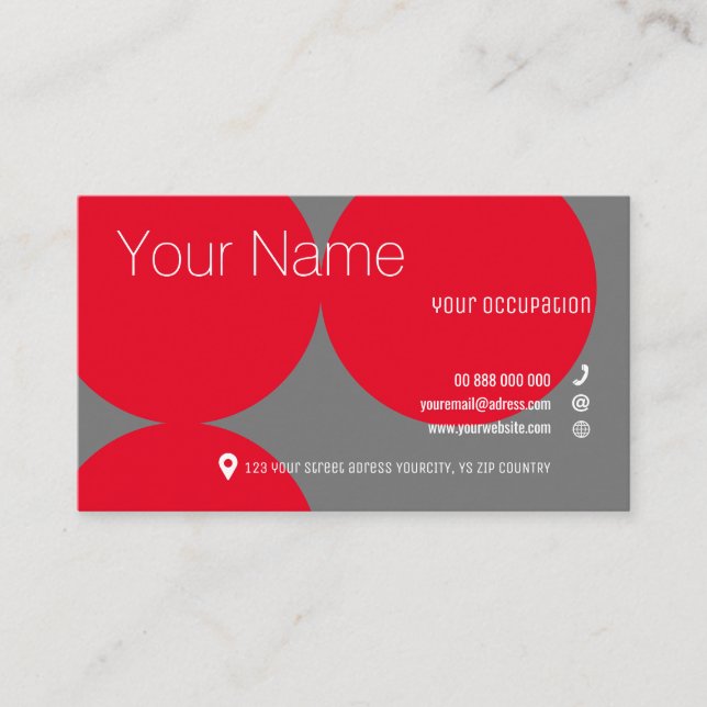 RED DOTS Collection Standard Business Card Visitenkarte (Vorderseite)