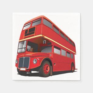Red Double Decker Buspapier Napkins Serviette
