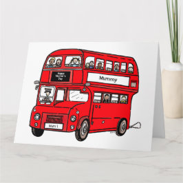 Red Double Decker London Bus Mother's Day Card Karte