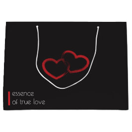 Red Double Heart Große Geschenktasche Geschenktüte