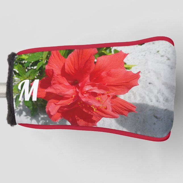 Red Double Hibisken Blume Golf Headcover (Vorderseite)