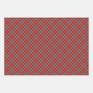 RED DOUGLAS Wrapping Paper Flat Sheet Set 3 Geschenkpapier Set