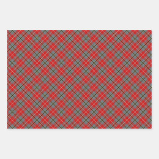 RED DOUGLAS Wrapping Paper Flat Sheet Set 3 Geschenkpapier Set