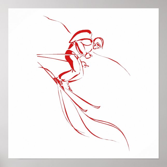 Red Downhill Poster (Vorne)