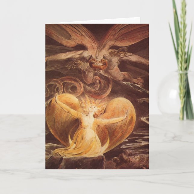 Red Dragon Art William Blake Karte (Vorderseite)