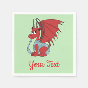 Red Dragon Cartoon Napkins Serviette