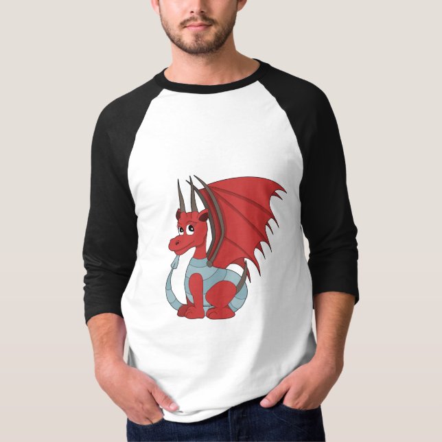 Red Dragon Cartoon T-Shirt (Vorderseite)