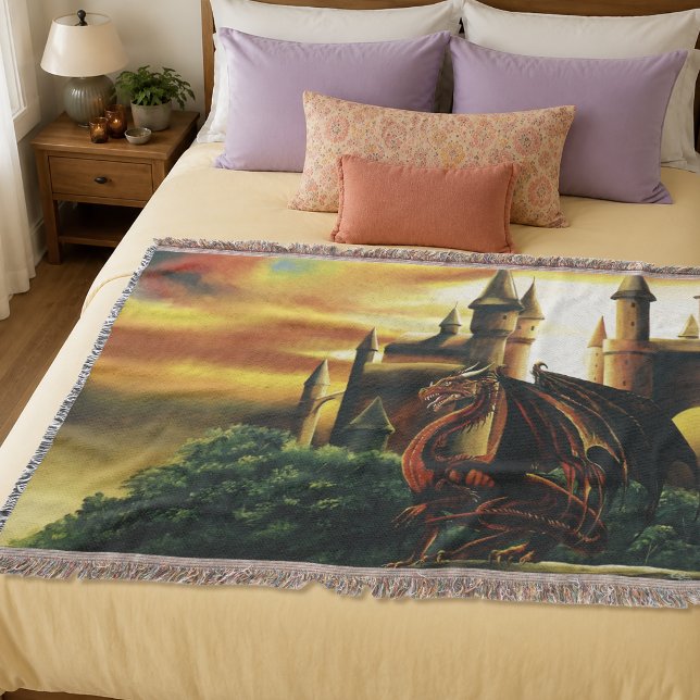 Red Dragon Castle Fantasy Decke (Von Creator hochgeladen)