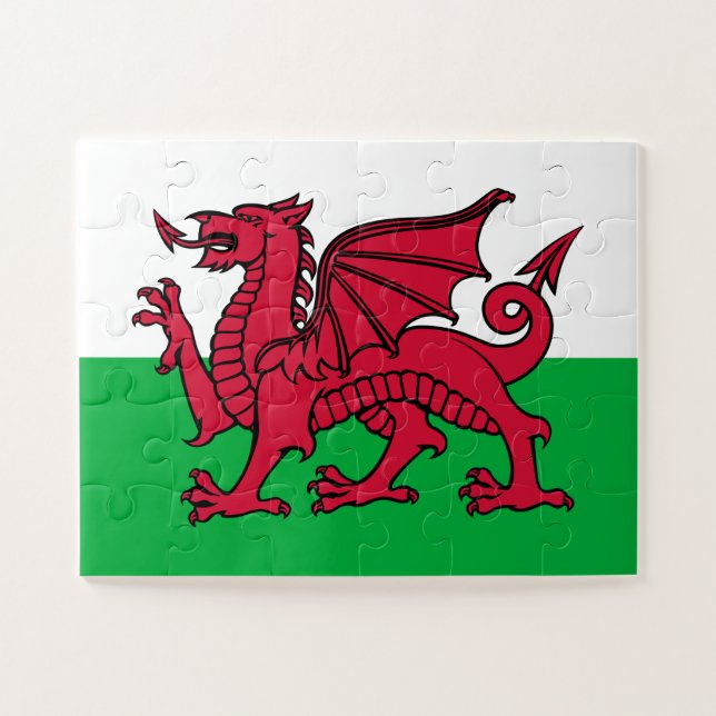 Red Dragon Celtic Flag Wales & Welsh (Horizontal)