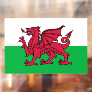 Red Dragon Celtic Flag Wales & Welsh Fensteraufkleber