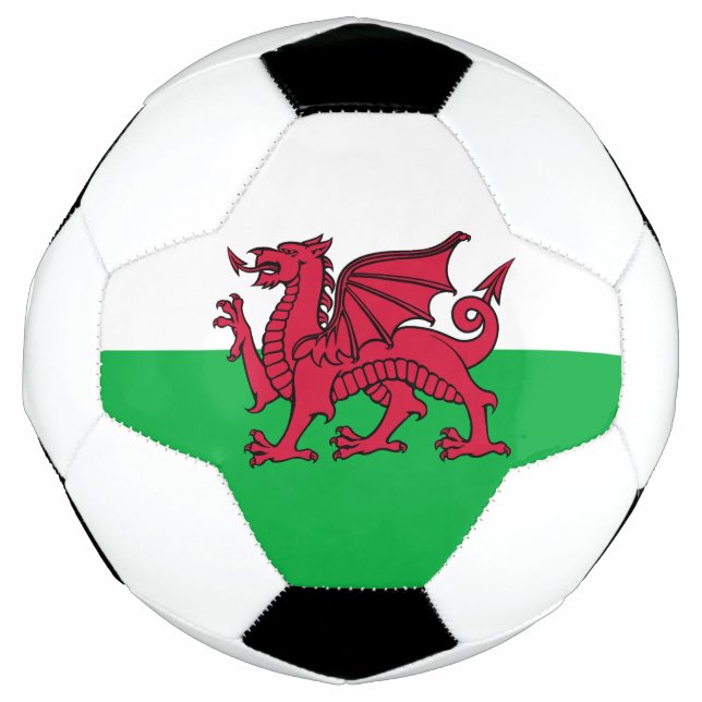 Red Dragon Celtic Flag Wales & Welsh Fußball (Vorderseite)
