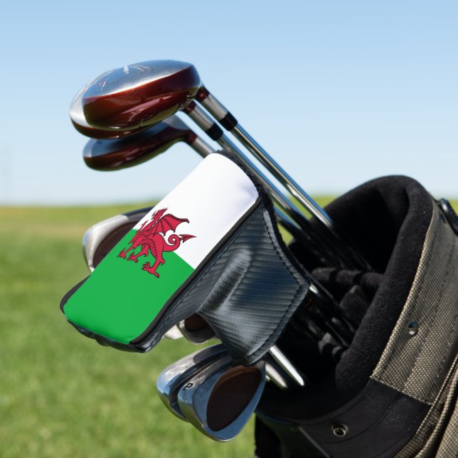 Red Dragon Celtic Flag Wales & Welsh Golf Headcover (In Situ)