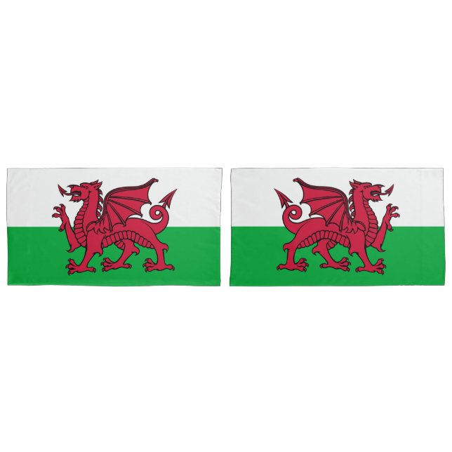 Red Dragon Celtic Flag Wales & Welsh Kissenbezug (Vorderseite-Set)