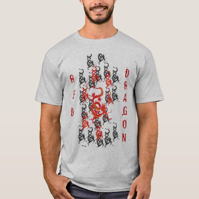 Red Dragon Chinesisch Neues Jahr T-Shirt (Vorderseite)