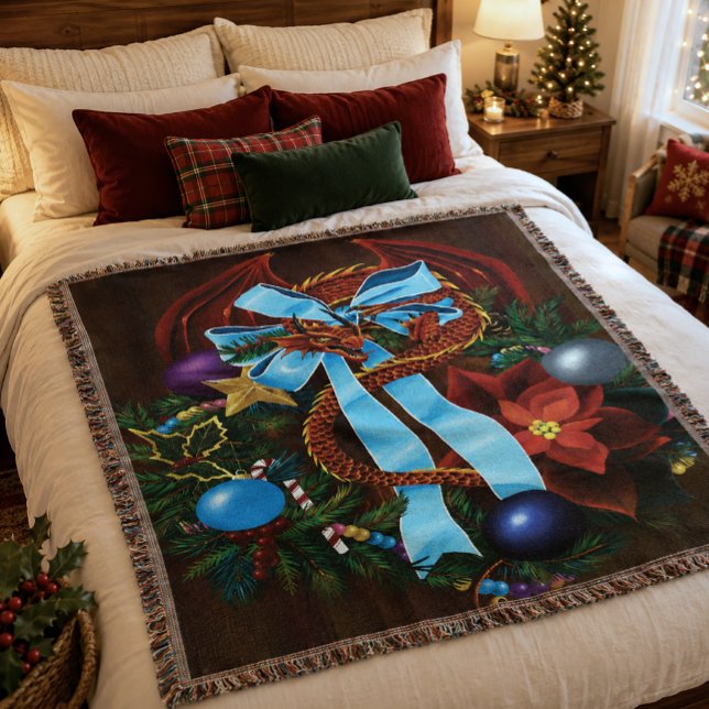 Red Dragon Christmas Wreath Decke (Von Creator hochgeladen)