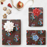 Red Dragon Christmas Wreath Geschenkpapier Set<br><div class="desc">Roter Drache auf einem bunten und festlichen Weihnachtskranz</div>