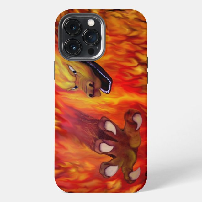 Red Dragon Claw iPhone 13 Pro Max Hülle (Rückseite)