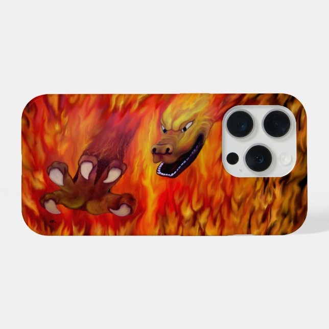 Red Dragon Claw iPhone 15 Pro Hülle (Rückseite (Horizontal))