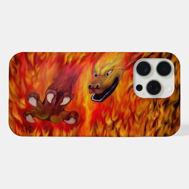 Red Dragon Claw iPhone 15 Pro Max Hülle (Rückseite (Horizontal))