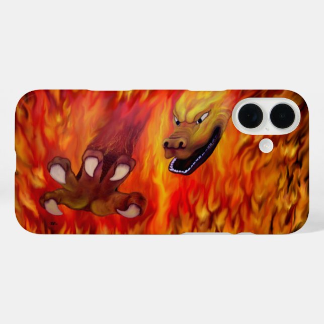 Red Dragon Claw iPhone 16 Plus Hülle (Rückseite (Horizontal))