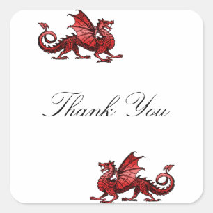 Red Dragon Danke Stickers