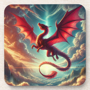 Red Dragon Getränkeuntersetzer