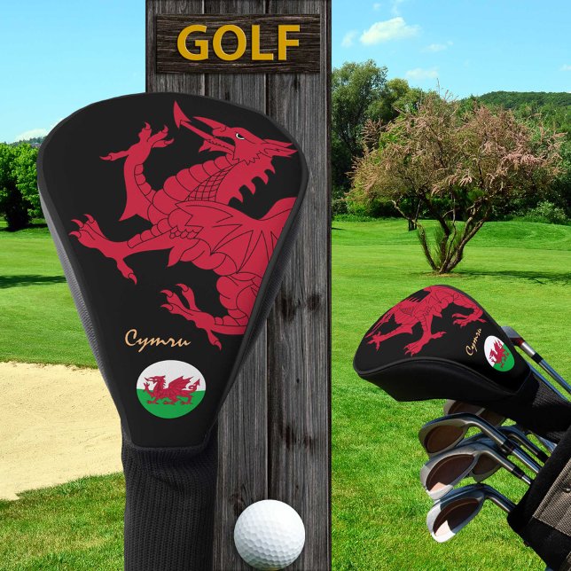 Red Dragon Golf Wales, Golfspielen, walisische Fla Golf Headcover (Von Creator hochgeladen)