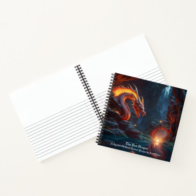 Red Dragon Hardcover Notizbuch (Innenseite)
