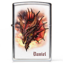 Red Dragon Head Fire Nom personnalisé Imaginaire