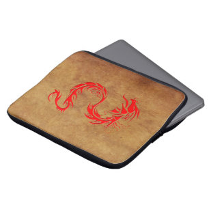 Red Dragon on Parchment-Stiel Laptop Sleeve