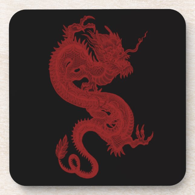 Red Dragon Pendragon Untersetzer (Vorderseite)