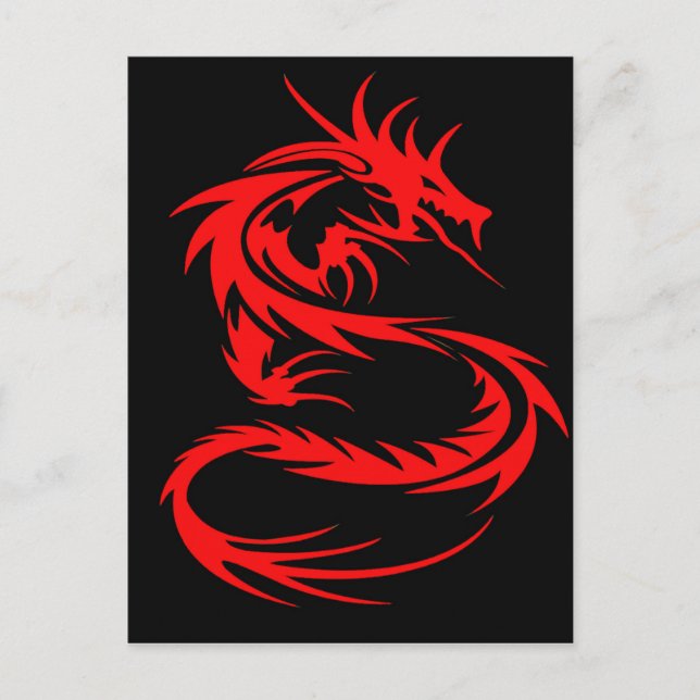 Red Dragon Postcard Postkarte (Vorderseite)